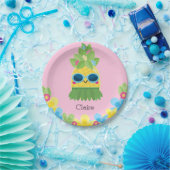 パイナップルパーソナライズされたガールズMs. Onederful First ペーパープレート (パーティー)