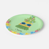 パイナップルパーソナライズされたガールズMs. Onederful First ペーパープレート (アングル)