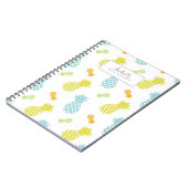 パイナップルパーソナライズされたパターン ノートブック (左側)