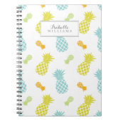 パイナップルパーソナライズされたパターン ノートブック (正面)