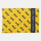 パイナップルパーソナライズされたフルーツ付きキッチンタオル キッチンタオル (横)