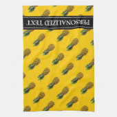 パイナップルパーソナライズされたフルーツ付きキッチンタオル キッチンタオル (縦)