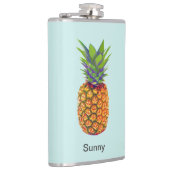 パイナップルパーソナライズされたフルーツonライトブルー フラスク (右)
