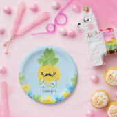 パイナップルパーソナライズされたリトルミスターボーイズ ペーパープレート (パーティー)