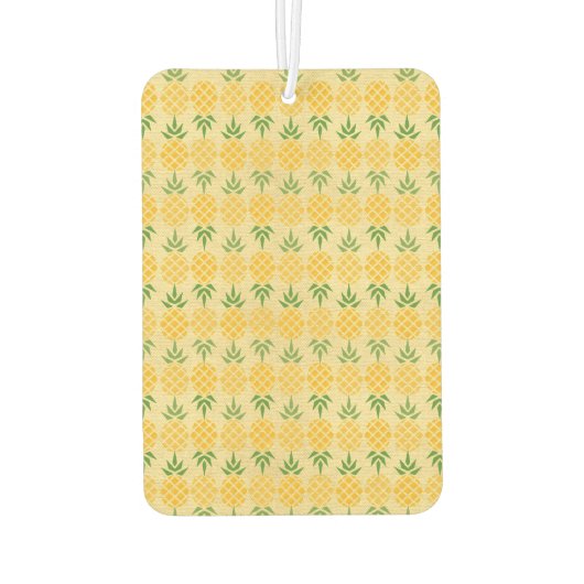 パイナップルパーソナライズされた カーエアーフレッシュナー (裏面)