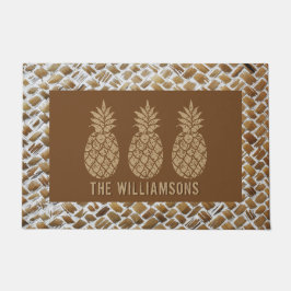パイナップルパーソナライズされた ドアマット