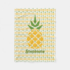 パイナップルパーソナライズされた フリースブランケット