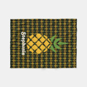 パイナップルパーソナライズされた フリースブランケット (正面(横))