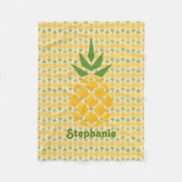 パイナップルパーソナライズされた フリースブランケット