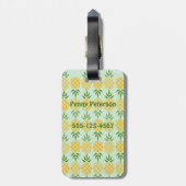 パイナップルパーソナライズされた ラゲッジタグ (裏面縦)