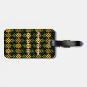 パイナップルパーソナライズされた | 編集可能ブラック ラゲッジタグ (裏面横)