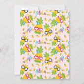 パイナップルパーティー女の子ベビーシャワーおもしろい 招待状 (裏面)