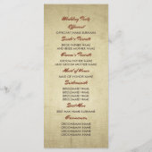 パイナップルパームストリングライトビーチ結婚式プログラム プログラム (裏面)