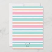 パイナップルパームハイビスカストロピカルバースデーパーティー 招待状 (裏面)