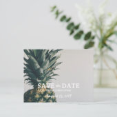 パイナップルビーチの宛先ウェディング日付を保存 案内ポストカード (スタンド正面)