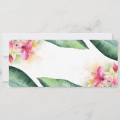 パイナップルビーチの搭乗券の誕生日 招待状 (裏面)