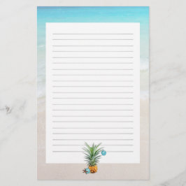 パイナップルビーチクリスマス裏紙 便箋