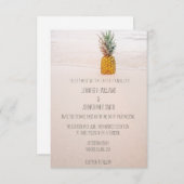 パイナップルビーチ結婚式の招待状 招待状 (正面/裏面)