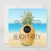 パイナップルビーチ|パーティの招待状 招待状 (正面)