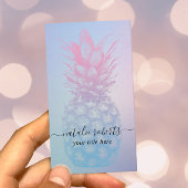 パイナップルピエレガントンク&ブルークラスタイポグラフィ 名刺