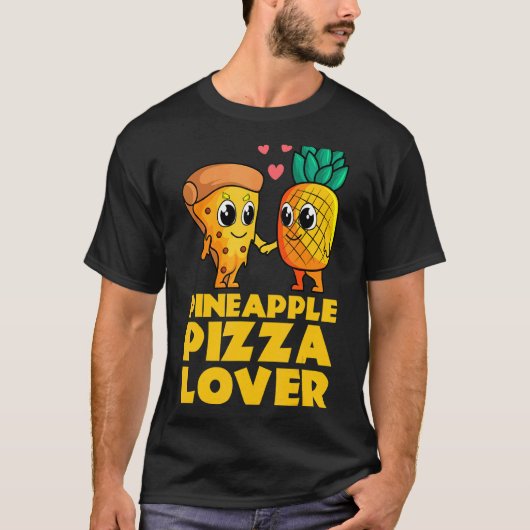パイナップルピザかわいいハワイアン食品スナック Tシャツ (正面)
