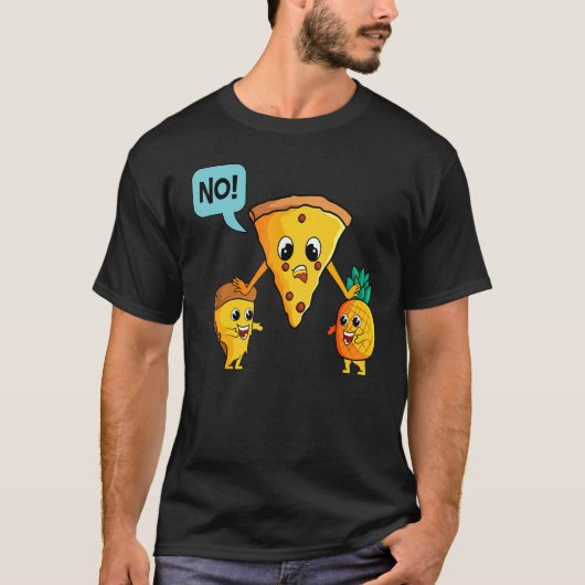 パイナップルピザハワイアン食品スナック Tシャツ (正面)