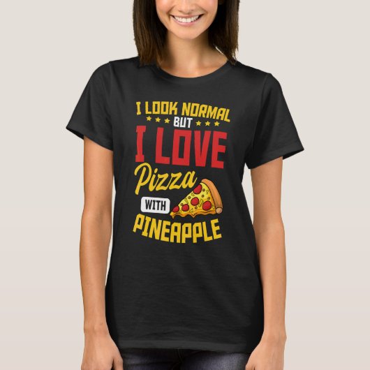 パイナップルピザハワイアン食品スナック Tシャツ (正面)