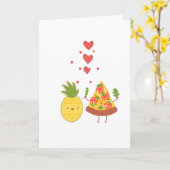 パイナップルピザラバーズカード カード (黄色い花)