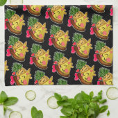 パイナップルピザラブ キッチンタオル (折り畳み)