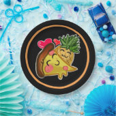 パイナップルピザラブ ペーパープレート (パーティー)