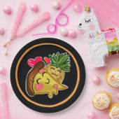 パイナップルピザラブ ペーパープレート (パーティー)