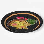 パイナップルピザラブ ペーパープレート (アングル)