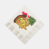 パイナップルピザラブ 縁ありランチョンナプキン (角)