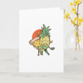 パイナップルピザ禁止の愛 カード (黄色い花)