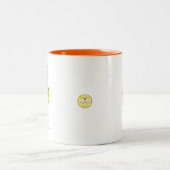 パイナップルピンアップガールおもしろいフルーツ ツートーンマグカップ (中央)