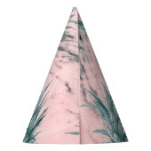 パイナップルピンクマーブルスワールトロピカルモダンパーティー パーティーハット (裏面)