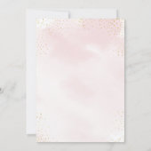 パイナップルピンク金ゴールドフローラトロピカル結婚ズ 招待状 (裏面)