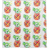 パイナップルファンキーアクールアート シャワーカーテン (正面)