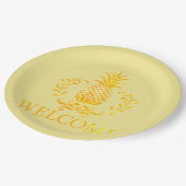 パイナップルファンシーウェルカム ペーパープレート (アングル)