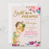 パイナップルファースト誕生日招待状 招待状 (正面)