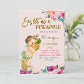 パイナップルファースト誕生日招待状 招待状 (スタンド正面)