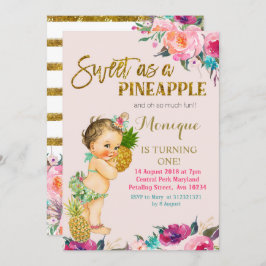 パイナップルファースト誕生日招待状 招待状