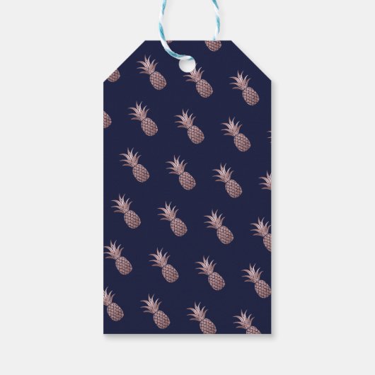 パイナップルフェイクバラ金ゴールド|ありがとう|DIYカラー ギフトタグ (裏面)