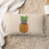 パイナップルフルーツオンライトベージュ ランバークッション (ブランケット)