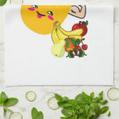 パイナップルフルーツキッチンハンドタオル キッチンタオル (折り畳み)