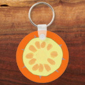 パイナップルフルーツキーホルダーのスライス キーホルダー (正面)