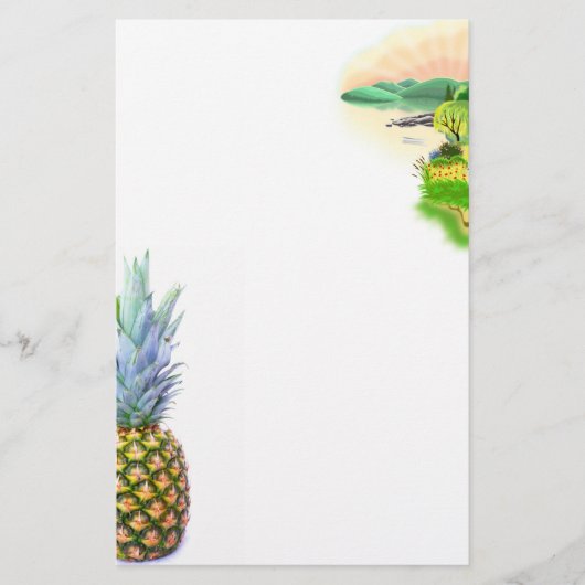 パイナップルフルーツビーチデザートトロピッカラフルカル チラシ (正面)