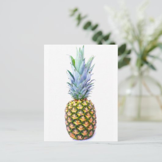 パイナップルフルーツビーチデザートトロピッカラフルカル ポストカード (スタンド正面)