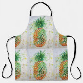 パイナップルフルーツフードイエローライムトロピカルエプロン エプロン (正面)