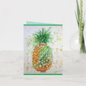 パイナップルフルーツフードトロピカルビーブサンキュー カード (裏面)